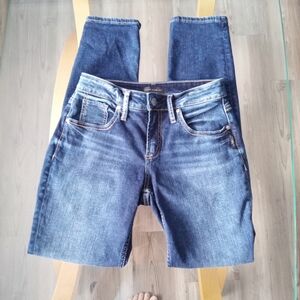 Silver Jeans Women's Straight Leg Blue Denim